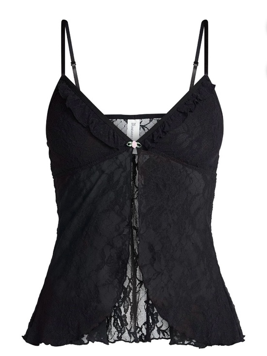 No Boundaries Tops - No Boundaries Lace Flyaway Cami Top, Women's Large